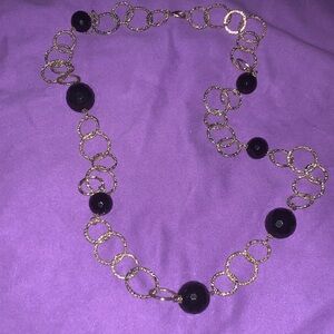Elegant Gold and Black Necklace